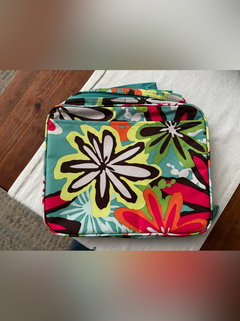 Thirty-One Cool Case Thermal Daisy Craze Insulated Lunch Tote NWT